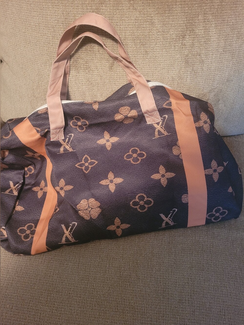 Dark And Light Brown  Monogram Small Weekend Tote Bag - No Brand